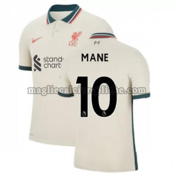 seconda maglie calcio liverpool 2021 2022 mane 10 giallo