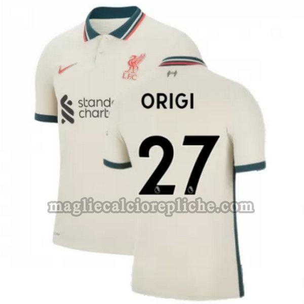 seconda maglie calcio liverpool 2021 2022 origi 27 giallo