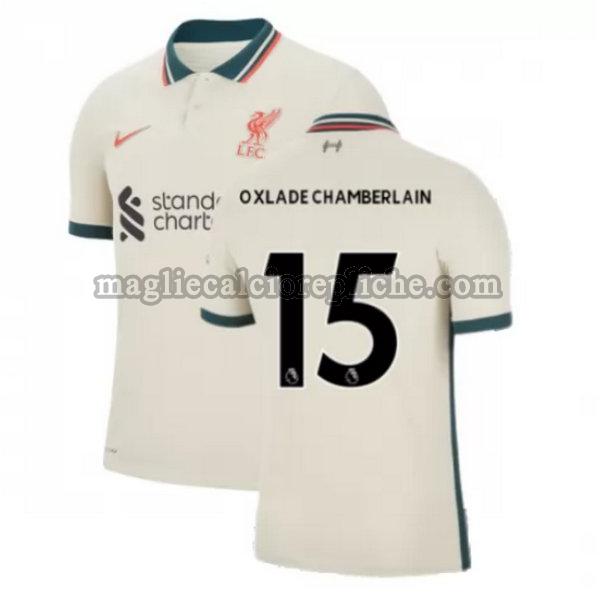 seconda maglie calcio liverpool 2021 2022 oxlade chamberlain 15 giallo