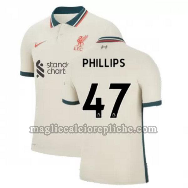 seconda maglie calcio liverpool 2021 2022 phillips 47 giallo