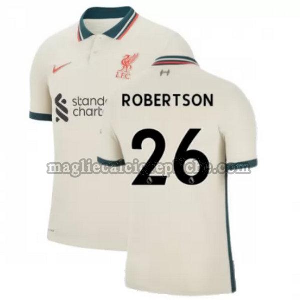 seconda maglie calcio liverpool 2021 2022 robertson 26 giallo