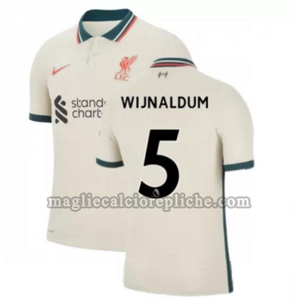 seconda maglie calcio liverpool 2021 2022 wijnaldum 5 giallo