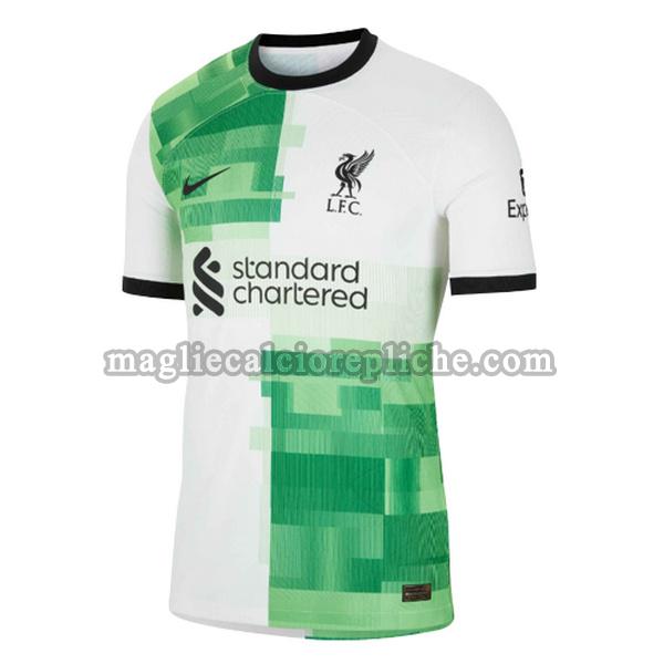 seconda maglie calcio liverpool 2023 2024 bianco verde