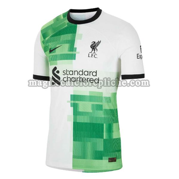 seconda maglie calcio liverpool 2023 2024 thailandia bianco verde