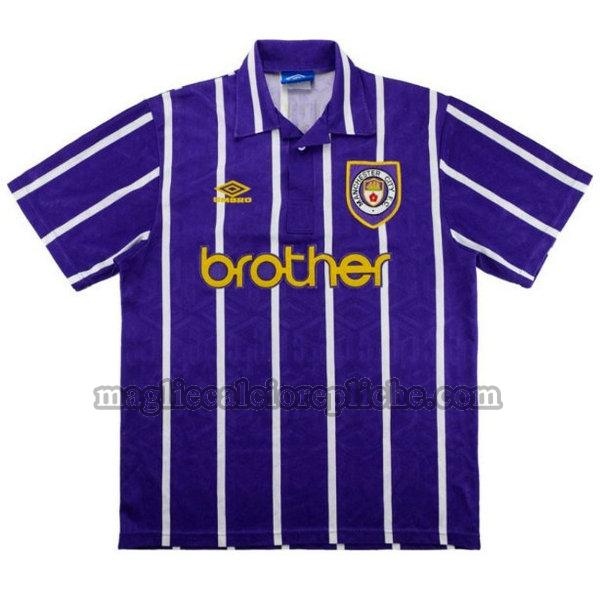 seconda maglie calcio manchester city 1992-1994 porpora