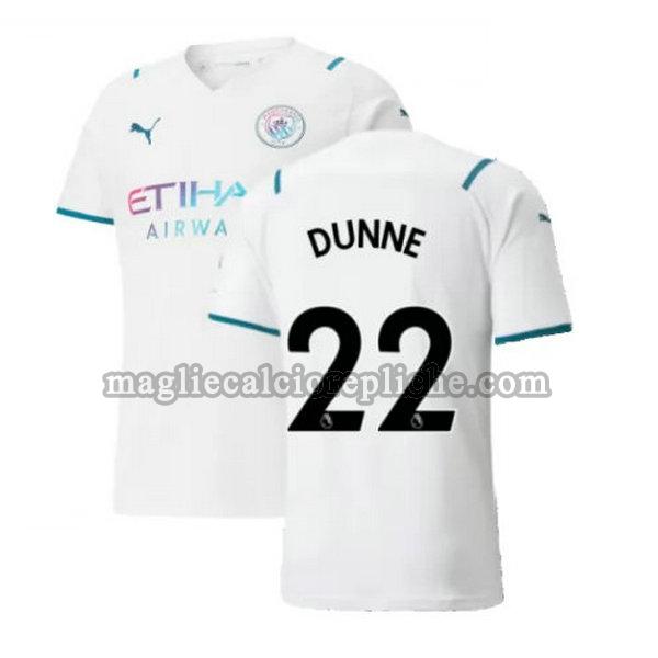 seconda maglie calcio manchester city 2021 2022 dunne 22 bianco