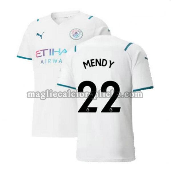 seconda maglie calcio manchester city 2021 2022 mendy 22 bianco