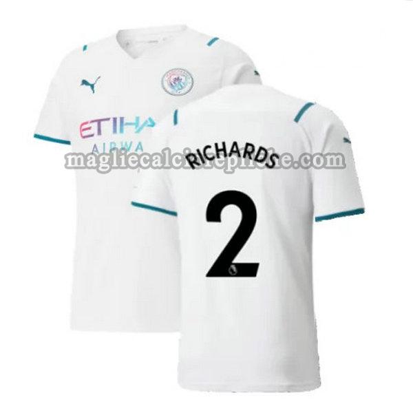 seconda maglie calcio manchester city 2021 2022 richards 2 bianco