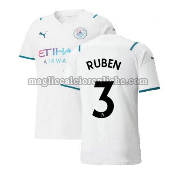seconda maglie calcio manchester city 2021 2022 ruben 3 bianco