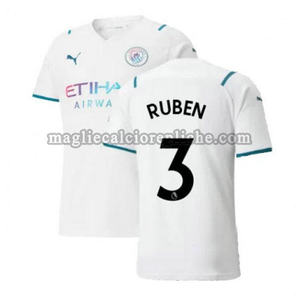 seconda maglie calcio manchester city 2021 2022 ruben 3 bianco