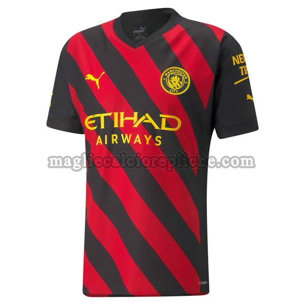 seconda maglie calcio manchester city 2022 2023 thailandia nero rosso