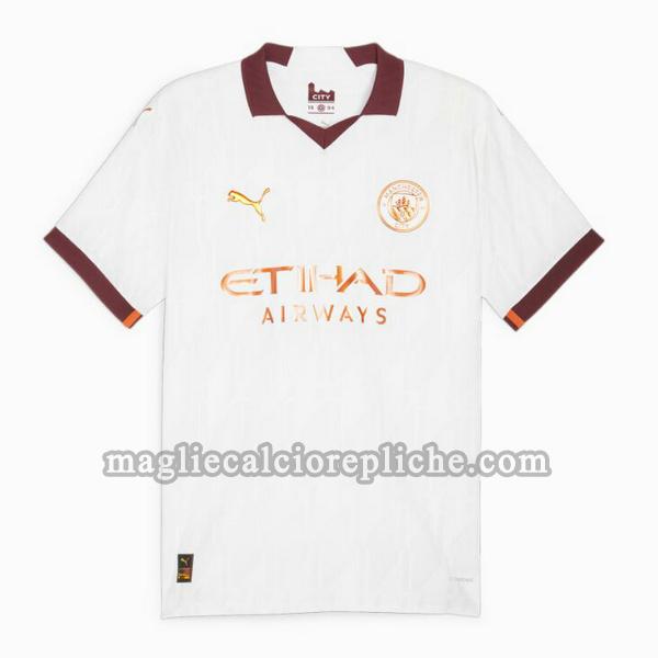 seconda maglie calcio manchester city 2023 2024 thailandia bianco