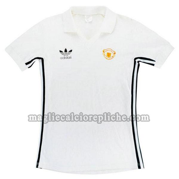 seconda maglie calcio manchester united 1980-1982 bianco