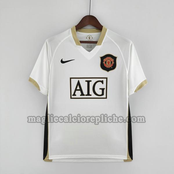 seconda maglie calcio manchester united 2006 2007 bianco