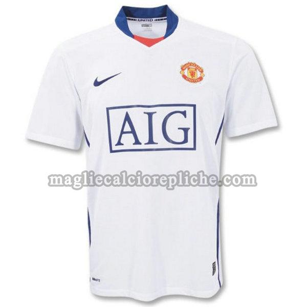 seconda maglie calcio manchester united 2008-2009 bianco