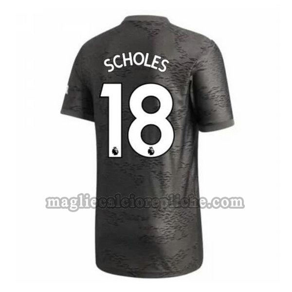 seconda maglie calcio manchester united 2020-2021 scholes 18