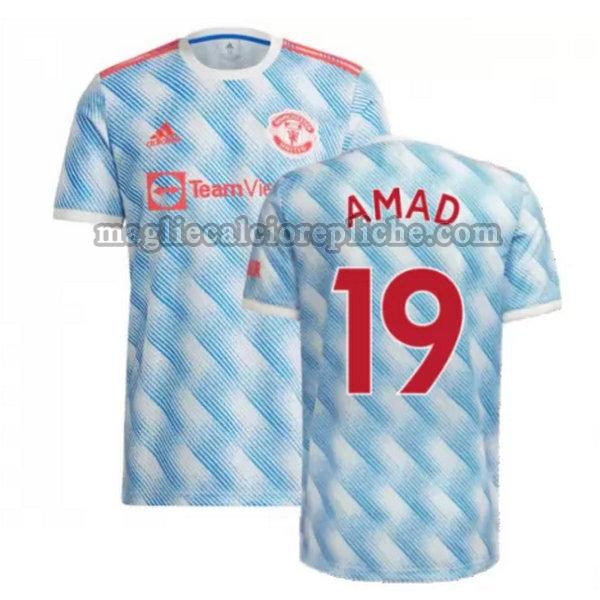 seconda maglie calcio manchester united 2021 2022 amad 19 blu