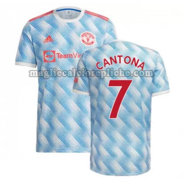 seconda maglie calcio manchester united 2021 2022 cantona 7 blu