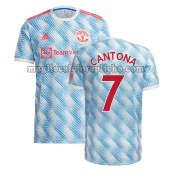 seconda maglie calcio manchester united 2021 2022 cantona 7 blu