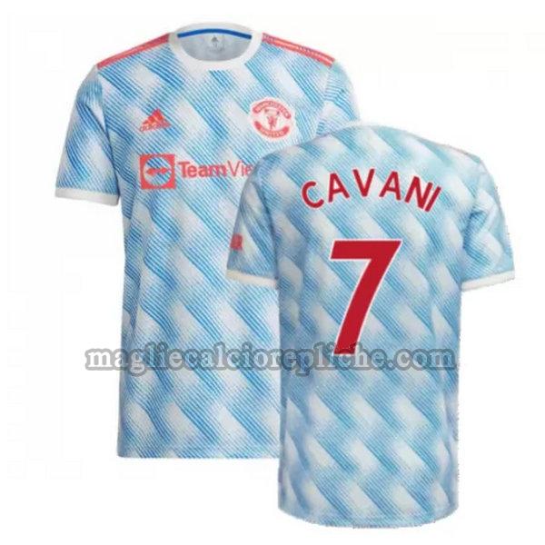 seconda maglie calcio manchester united 2021 2022 cavani 7 blu