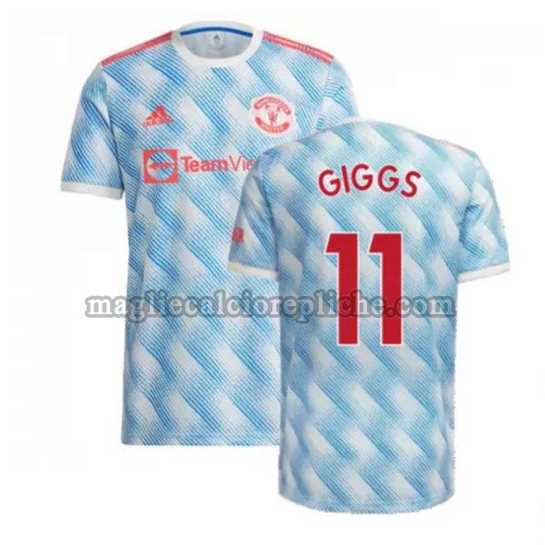 seconda maglie calcio manchester united 2021 2022 giggs 11 blu