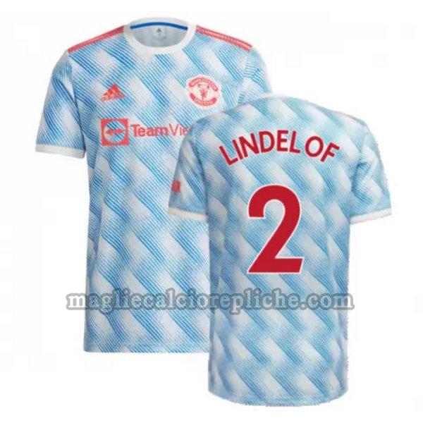 seconda maglie calcio manchester united 2021 2022 lindelof 2 blu