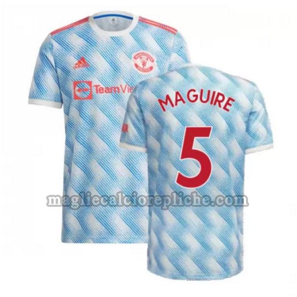 seconda maglie calcio manchester united 2021 2022 maguire 5 blu