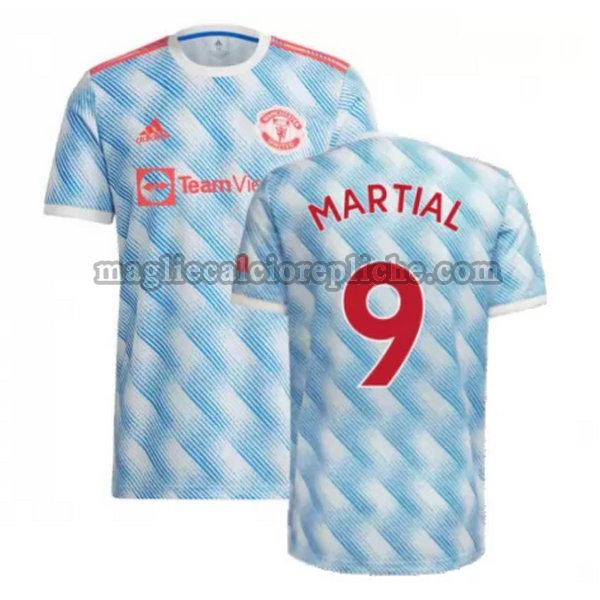 seconda maglie calcio manchester united 2021 2022 martial 9 blu