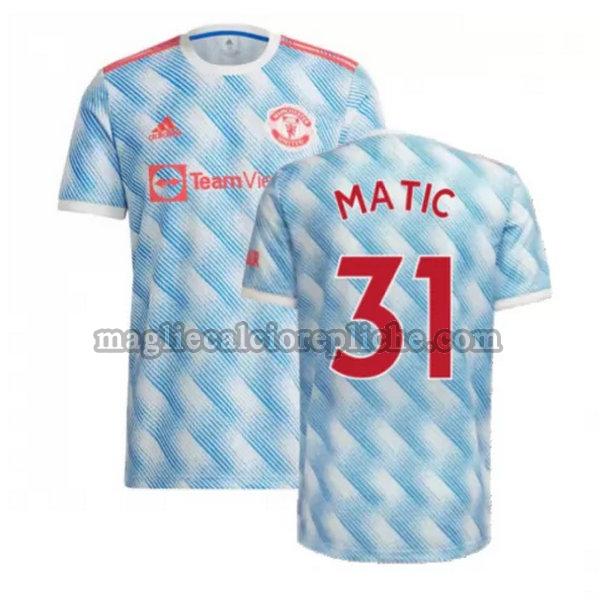 seconda maglie calcio manchester united 2021 2022 matic 31 blu