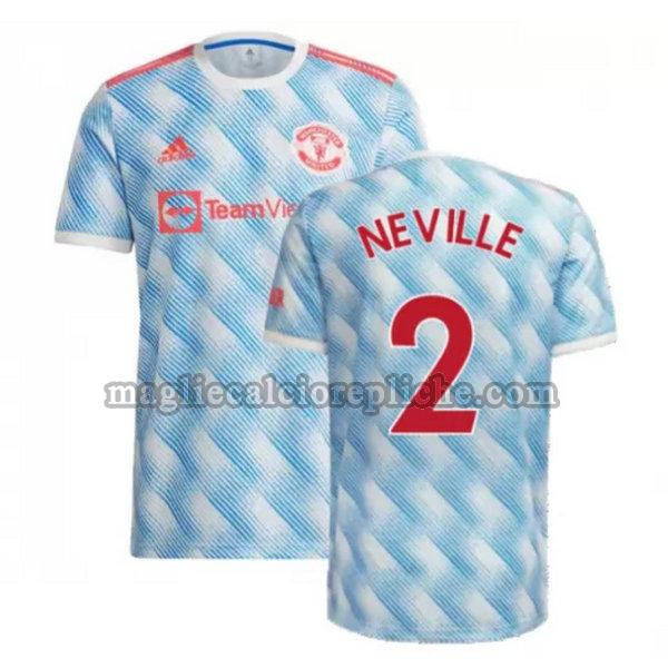 seconda maglie calcio manchester united 2021 2022 neville 2 blu