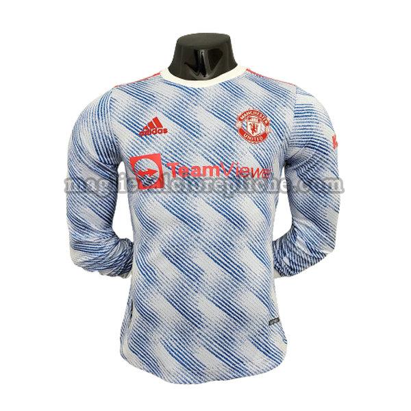 seconda maglie calcio manchester united 2021 2022 player manica lunga blu