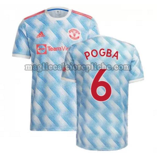 seconda maglie calcio manchester united 2021 2022 pogba 6 blu