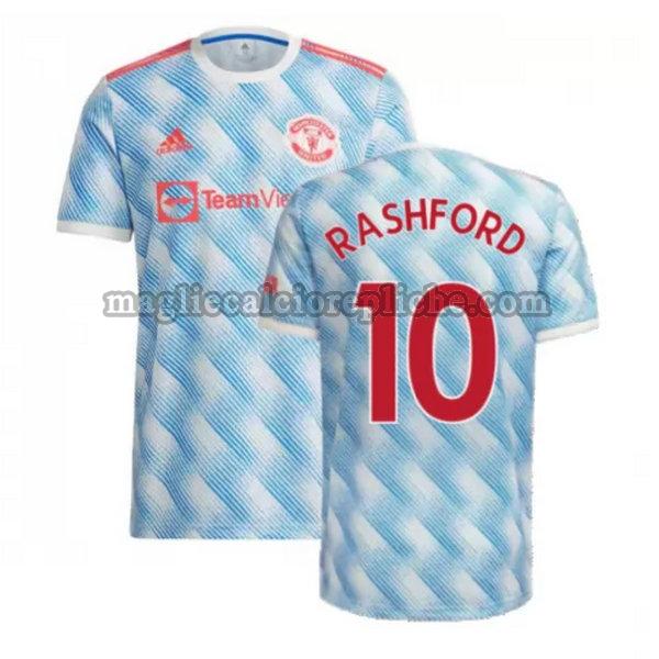 seconda maglie calcio manchester united 2021 2022 rashford 10 blu