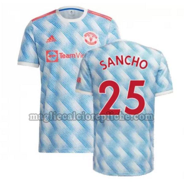 seconda maglie calcio manchester united 2021 2022 sancho 25 blu