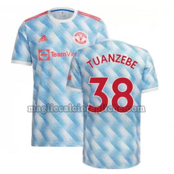 seconda maglie calcio manchester united 2021 2022 tuanzebe 38 blu