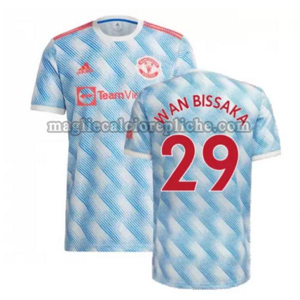 seconda maglie calcio manchester united 2021 2022 wan bissaka 29 blu