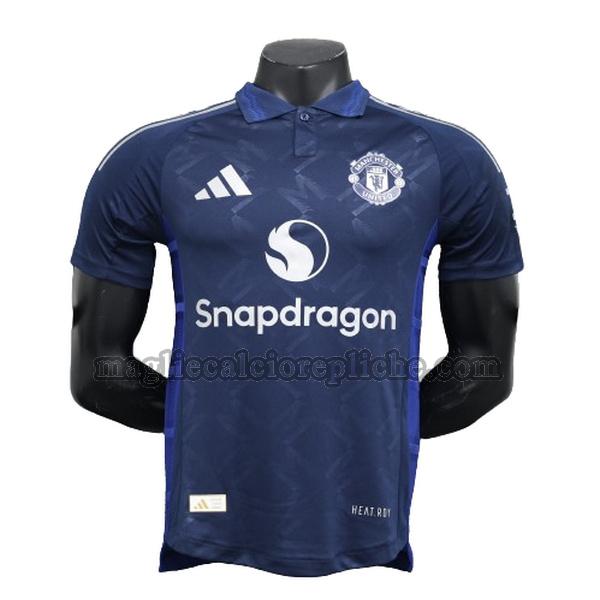 seconda maglie calcio manchester united 2024 2025 player blu