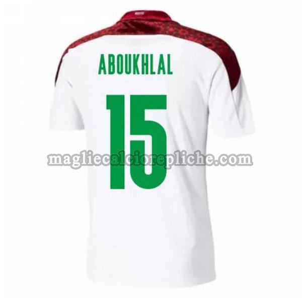 seconda maglie calcio marocco 2020-2021 aboukhlal 15 bianco