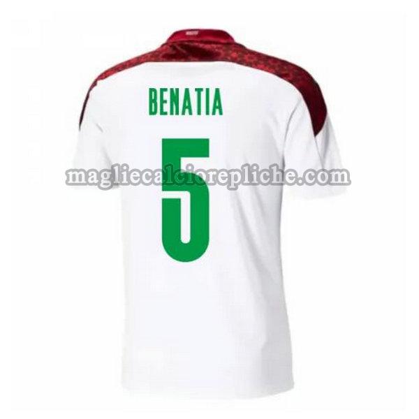 seconda maglie calcio marocco 2020-2021 benatia 5 bianco