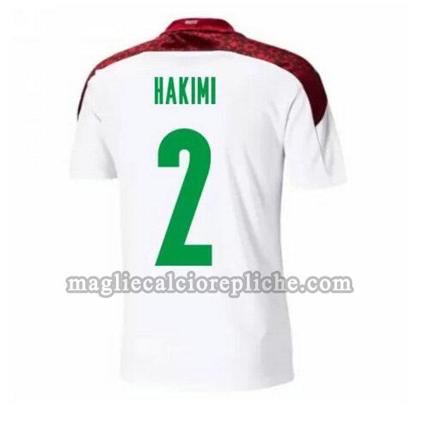 seconda maglie calcio marocco 2020-2021 hakimi 2 bianco