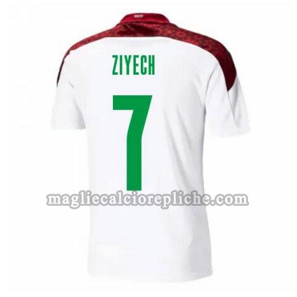 seconda maglie calcio marocco 2020-2021 ziyech 7 bianco