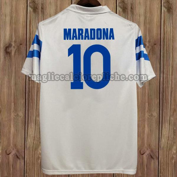 seconda maglie calcio napoli 1988-1989 maradona 10 bianco