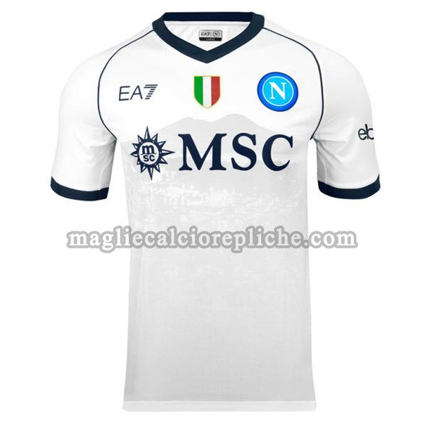 seconda maglie calcio napoli 2023 2024 thailandia bianco