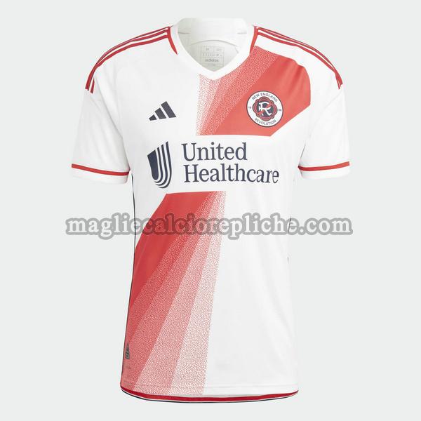 seconda maglie calcio new england revolution 2023 2024 thailandia bianco rosso