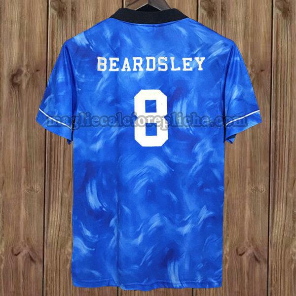 seconda maglie calcio newcastle united 1993-1995 beardsley 8 blu