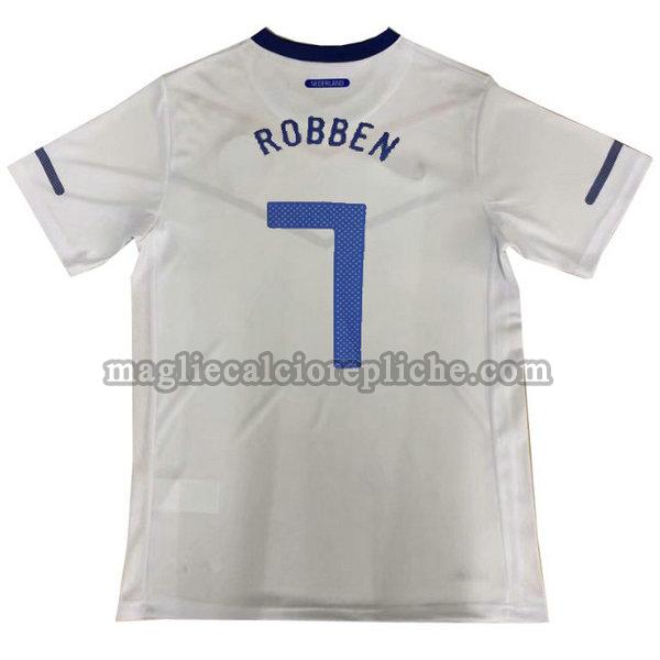 seconda maglie calcio olanda 2010 robben 7 bianco