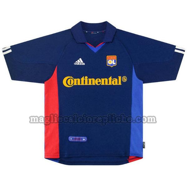 seconda maglie calcio olympique lyon 2001-2002 blu