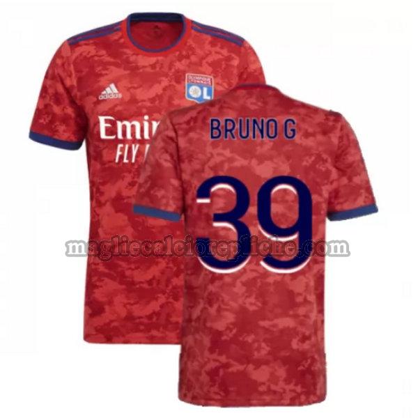 seconda maglie calcio olympique lyon 2021 2022 bruno g 39 rosso