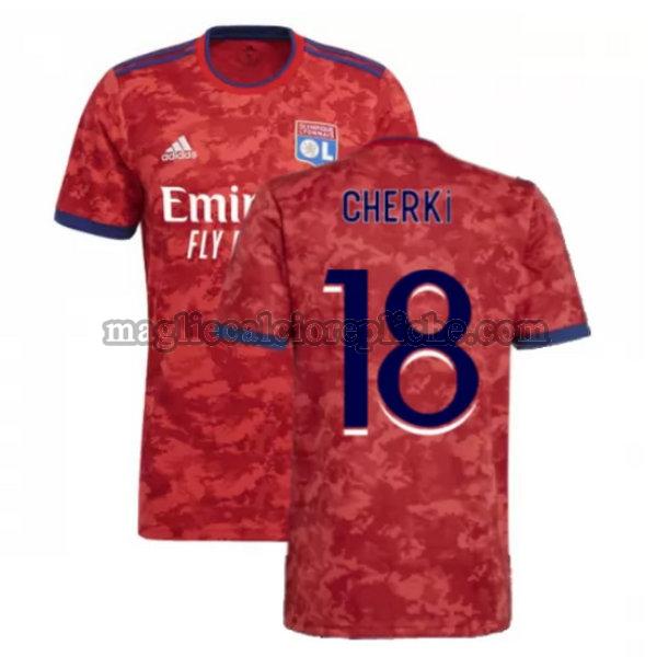 seconda maglie calcio olympique lyon 2021 2022 cherki 18 rosso