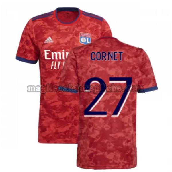 seconda maglie calcio olympique lyon 2021 2022 cornet 27 rosso